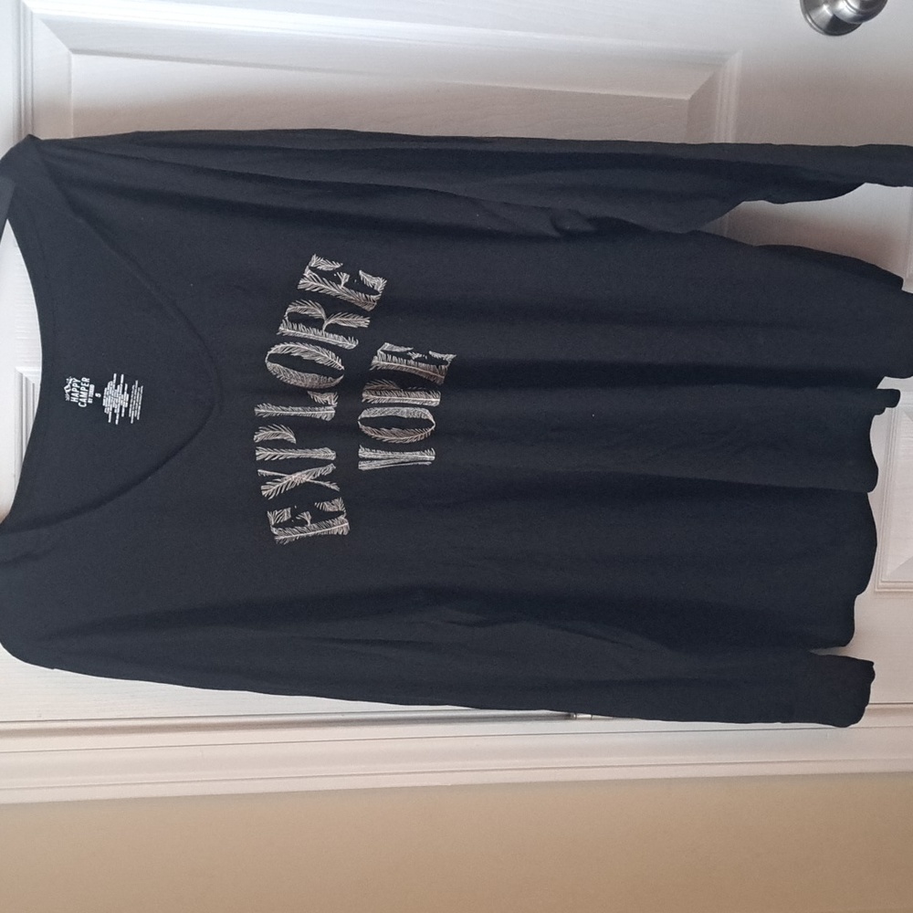 torrid Black Long Sleeve Tee with 'EXPLORE MORE' Graphic